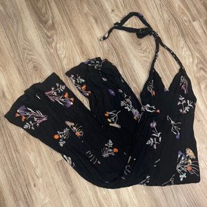 Flowy halter romper